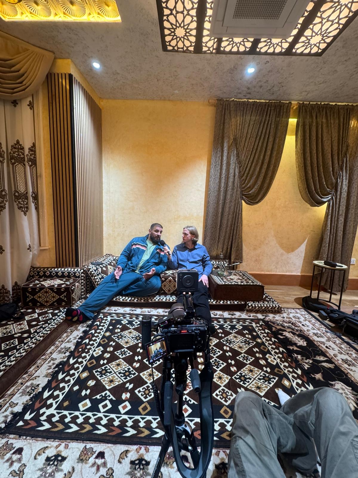 Hugo Harvey interviewing Dr Mohammed Mustafa