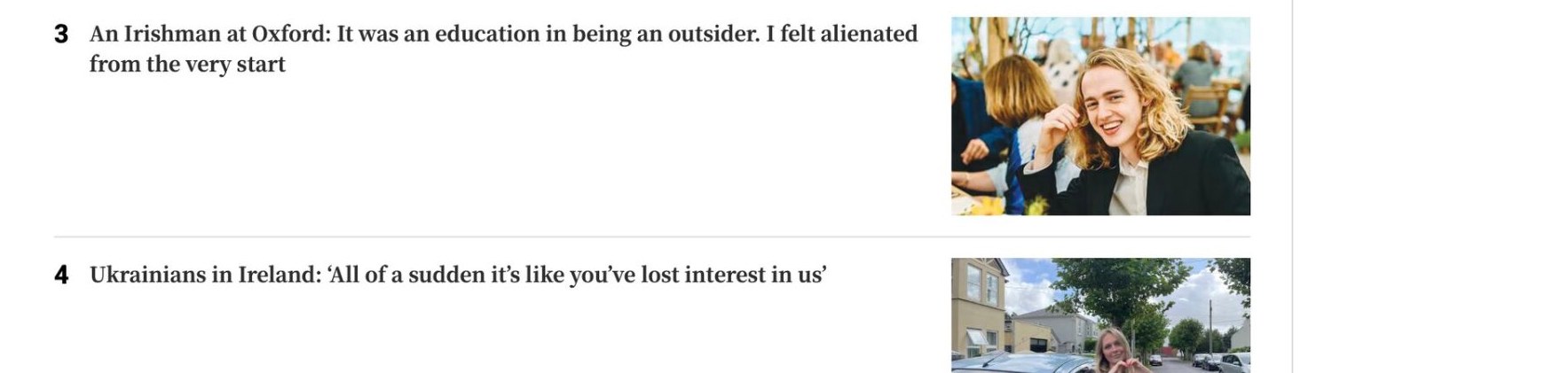 An Irishman at Oxford, and a spot in the Most Read